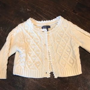 Off white baby Gap cardigan size 3-6 months